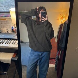 Cherokee Men's Dark Green Crewneck Sweater